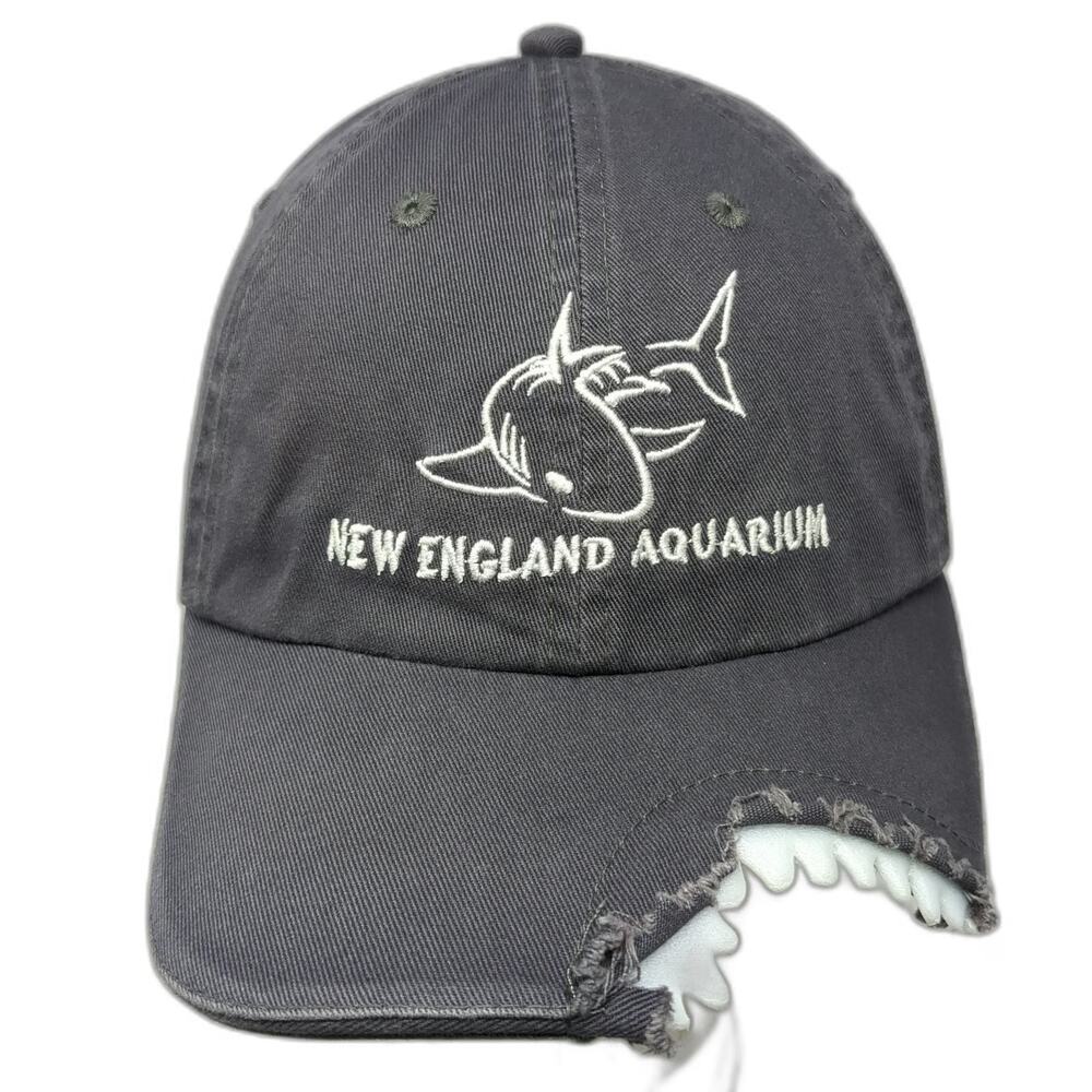 Royal Resortwear New England Aquarium Gray Baseball Cap One Size Shark Bite Brim